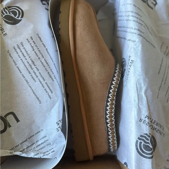 UGG Men's Tan Suede Loafers - Tasman - Chestnut - Picture 2 of 6